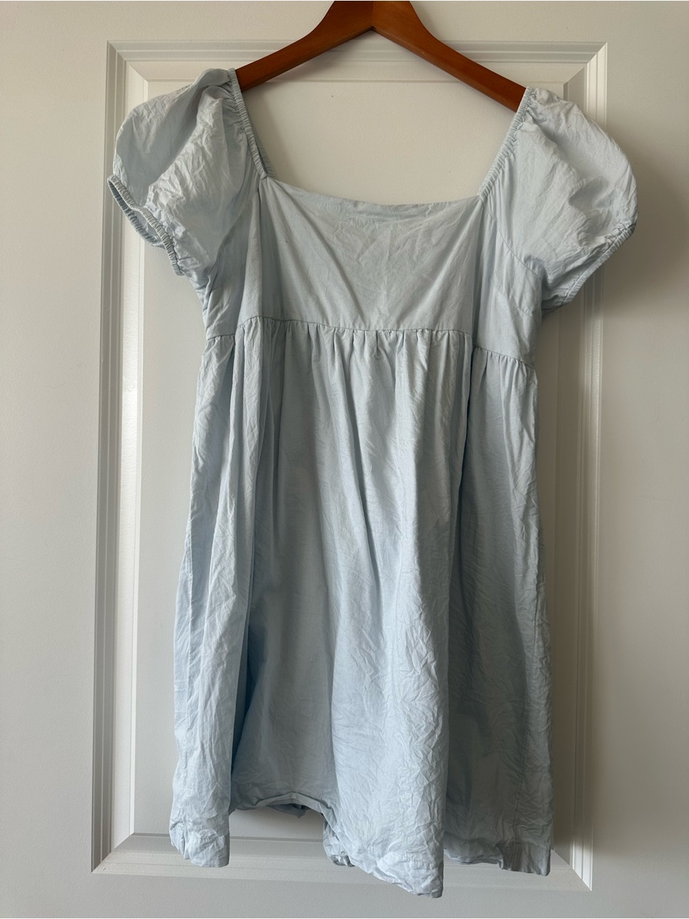 Light Blue Puff Sleeve Women’s Dress